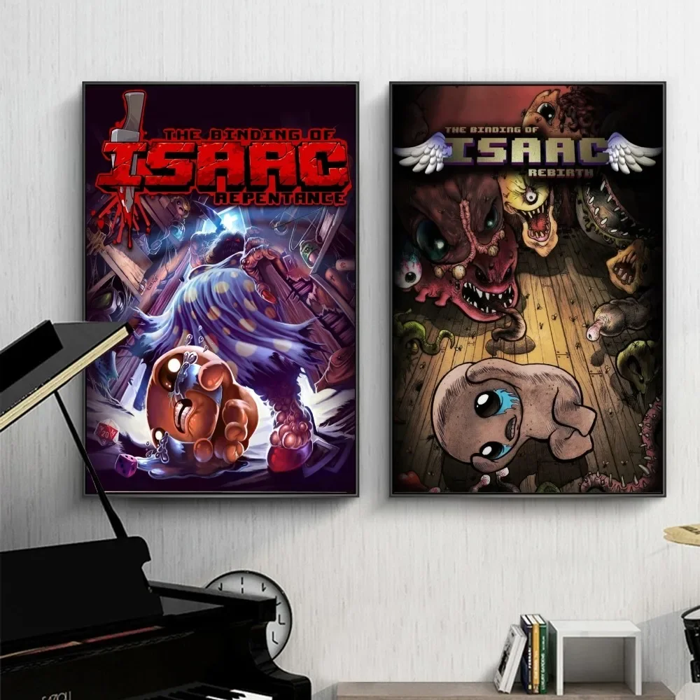 Binding Of isaac Four Souls Poster Self-adhesive Art Poster Retro Kraft Paper Sticker DIY Room Bar Vintage Decorative Painting