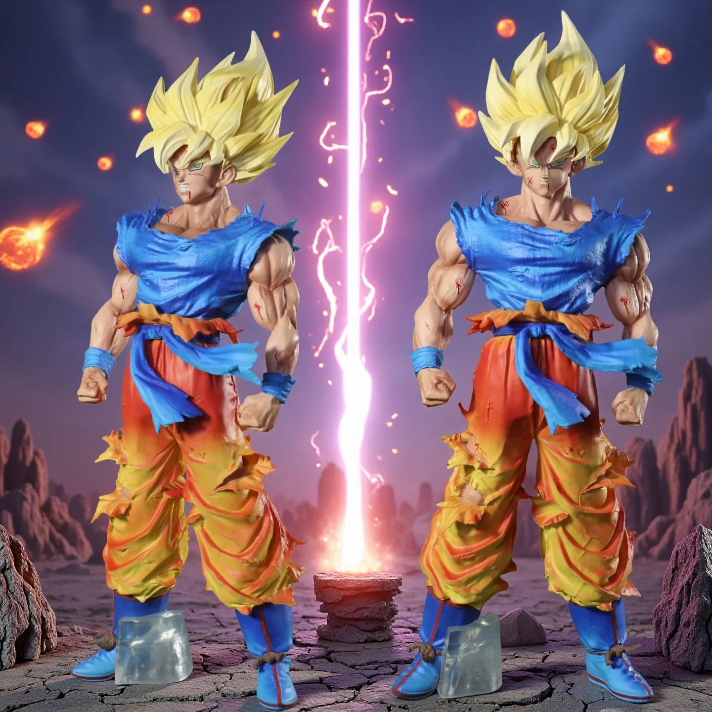 

27cm Double headed in Dragon Ball Z Son Goku Figure Super Saiyan Son Goku Action Figures Pvc Statue Collection Model Gift Toys