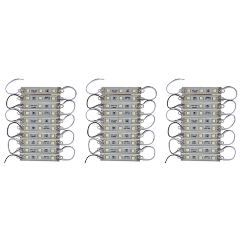 LICE-3 X 10 pezzi 5050 SMD 3 modulo LED striscia LED impermeabile DC 12V bianco freddo