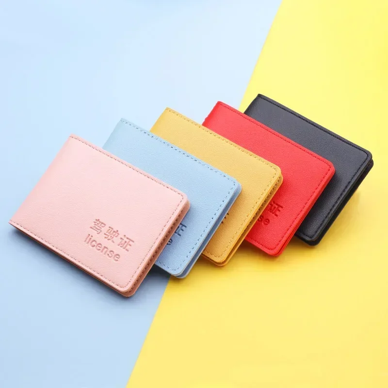 Unisex PU Leather Driver's License Holder 6-Card Slots Id Credit Card Holder Driver's License Cover Driver's License Case Gift