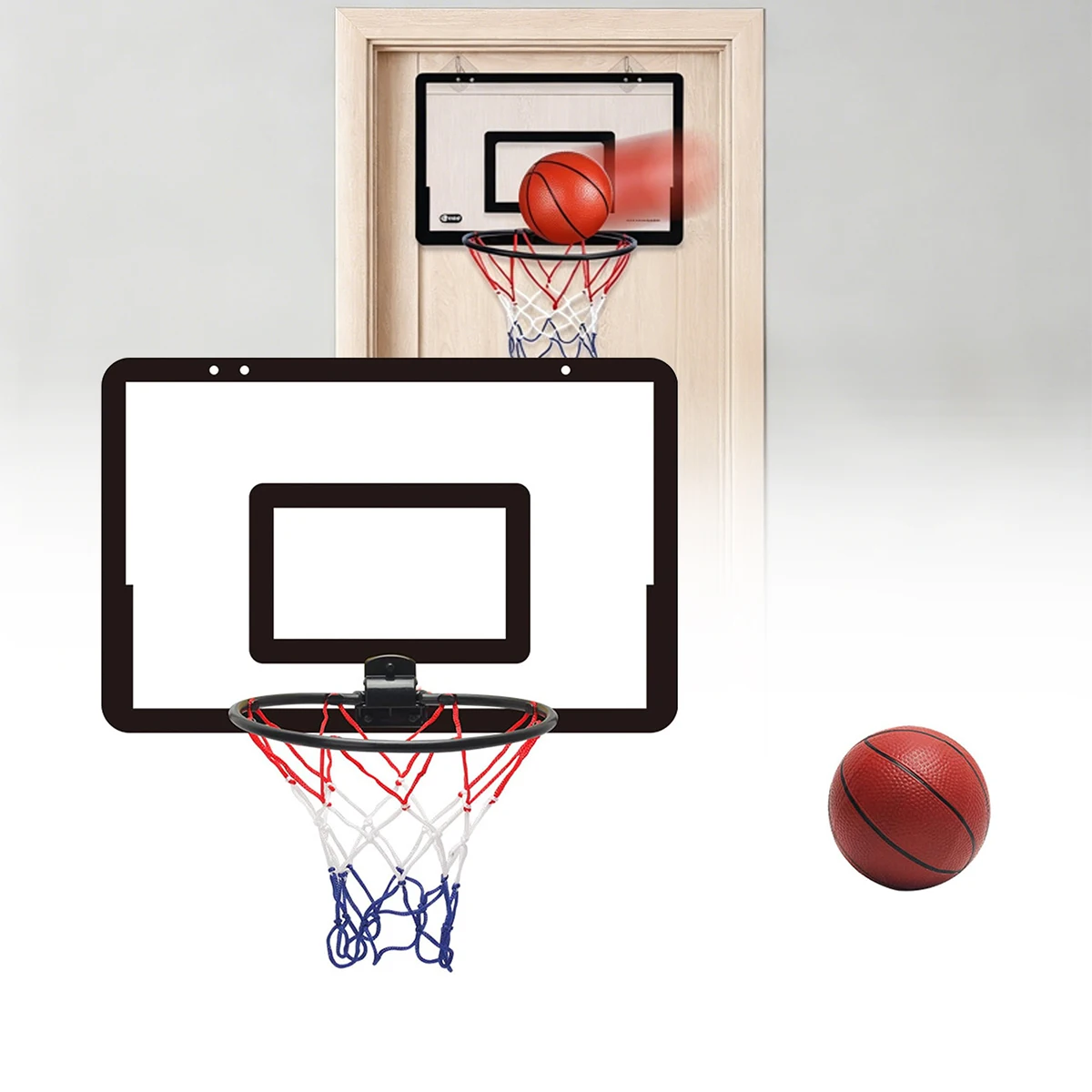 

Mini Basketball Hoop for Desk No-Drill Wall Mount Foldable Stress Relief Game for Office & Bedroom