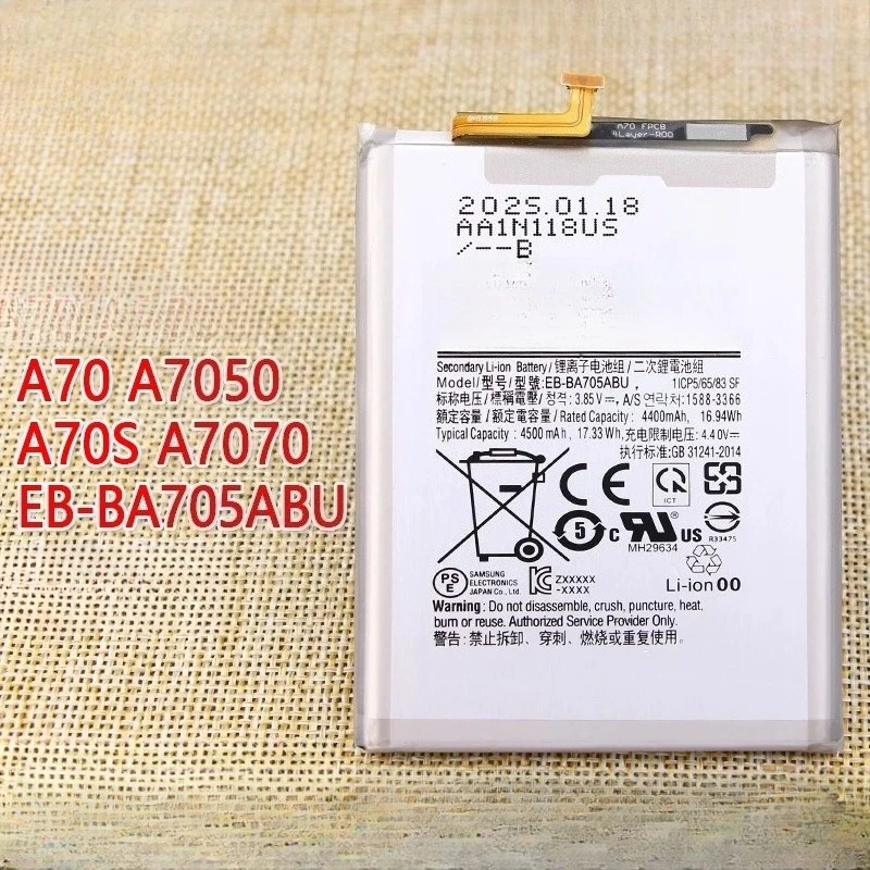 For samsung a70 mobile phone battery a70s original battery sm-a7050 genuine a7070 battery board eb-ba705abu