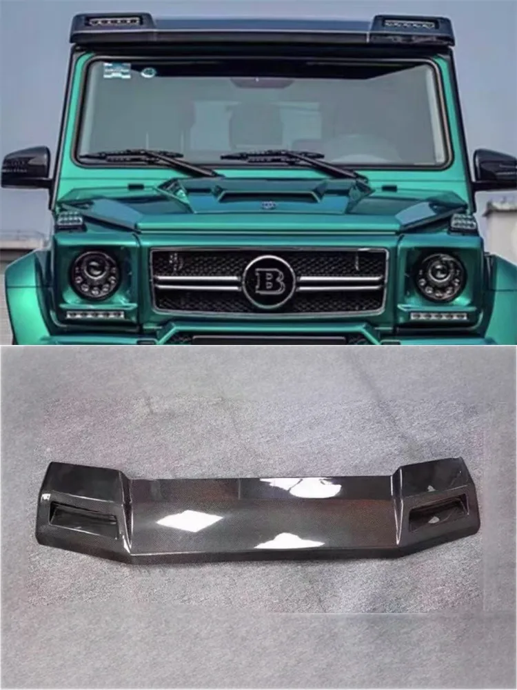

For Mercedes Benz W463 G350 G500 G55 G63 2002-2018 Real Carbon Fiber Front Roof Wing Lip Spoiler Kit