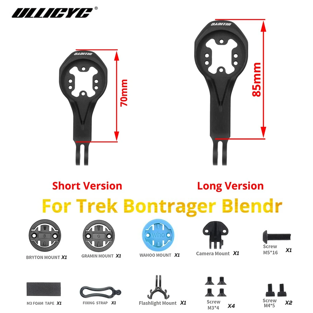 

Ullicyc For Trek Bontrager Blendr BMC ICS Cervelo Bike Stem Handlebar Out-front Gopro Combo Mount for Garmin Wahoo Bryton Gopro