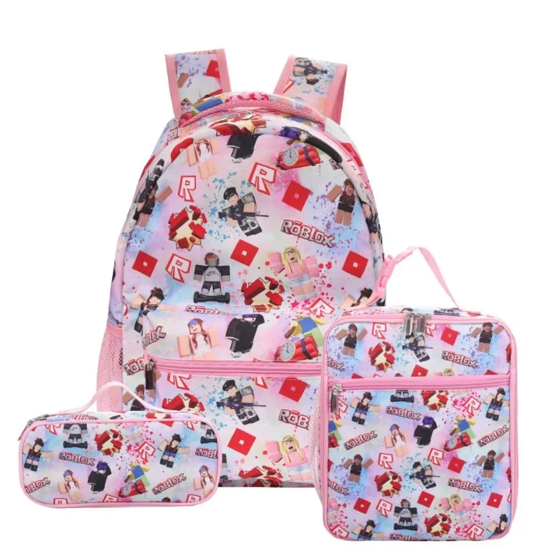 

New Roblox Creative Cartoon Elementary School Backpack Cartoon Backpacks Backpack, Lunch Bag, Hand-held Pencil Case