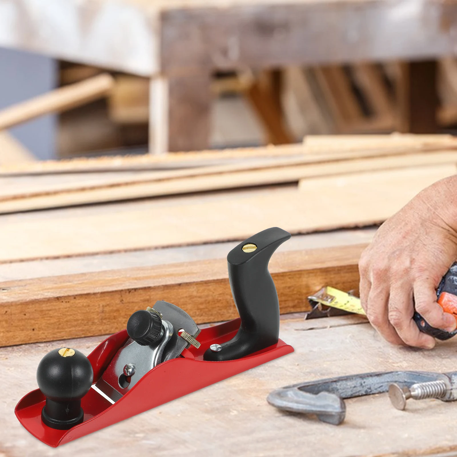 

Steel Shave Household Wood Craft Hand Tool Ergonomic Handle Wear-Resistant Bottom Woodworking Plane For Smooth Carving