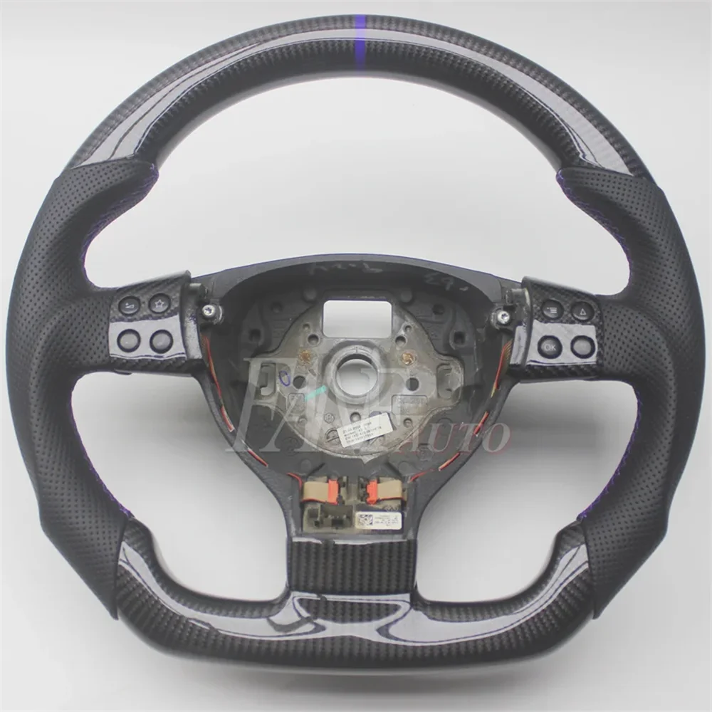 Custom Replacement Real Carbon Fiber Steering Wheel for VW Volkswagen Golf 5 Jetta Mk5 GTI R32 EOS Passat B6 Bora