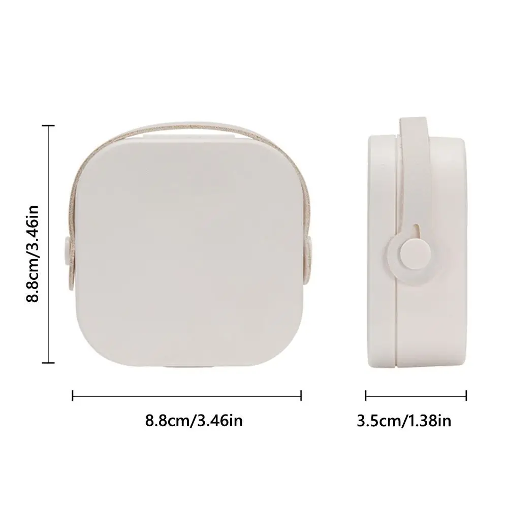 Caixa de jóias quadrada organizador couro portátil anel brincos colar titular cor sólida caixa exibição armazenamento viagem