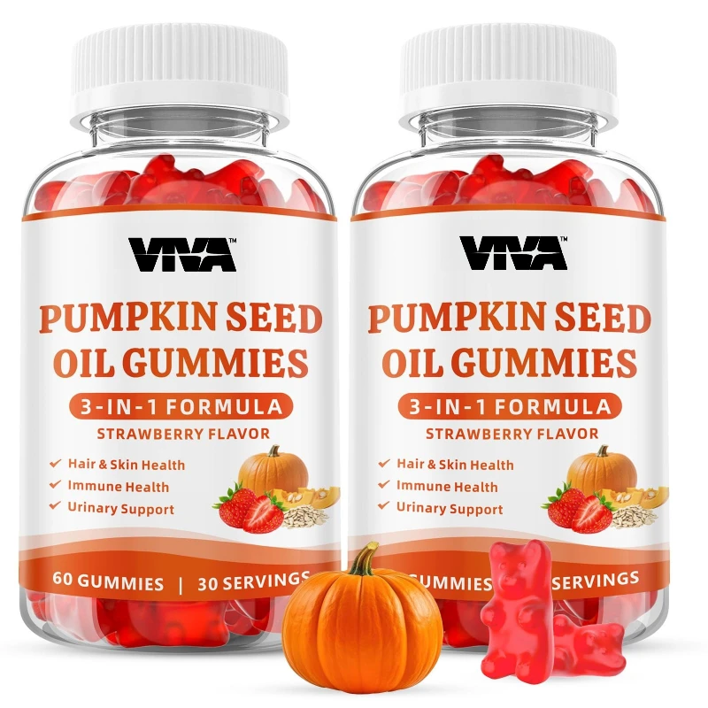 

500mg Strong Saw Palm Gummies, Suitable for Hair, Skin, Nails, and Urinary Health - Mango Pineapple Flavored Gummies