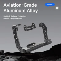 Para cámaras Sony FX30 FX3 - Jaula de cámara de metal sólido con zapata fría Roscas de 1/4"" y 3/8"" Plataforma de protección antiarañazos