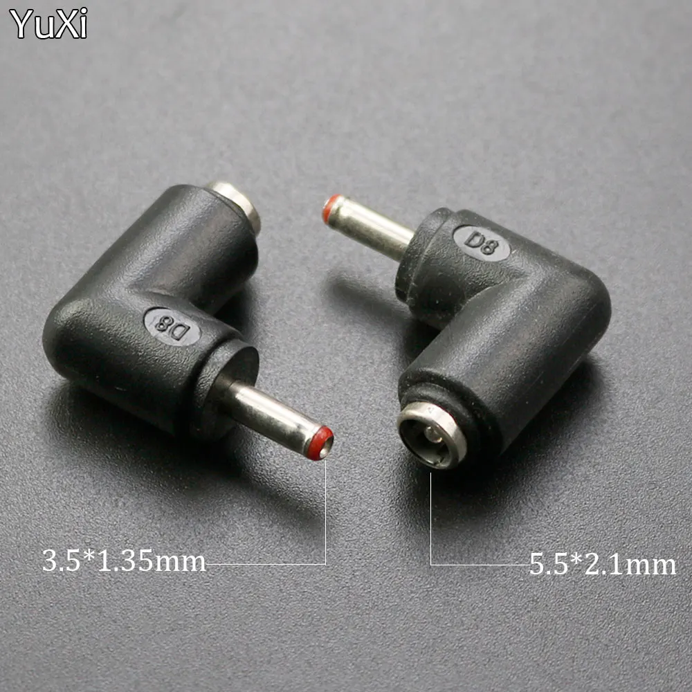 2-5 sztuk 5,5 x 2,1/2,5 mm męski/żeński na 3,5 x 1,35 mm męski/żeński Adapter złącza zasilania DC Laptop 5,5 * 2,1/2,5 do 3,5 * 1,35 mm — zdjęcie 3