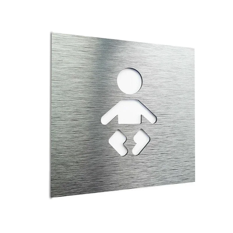 Customized Composite Aluminum Board Baby Change Door Wall Sign Diaper Symbol Mother WC Room Office House Backplane