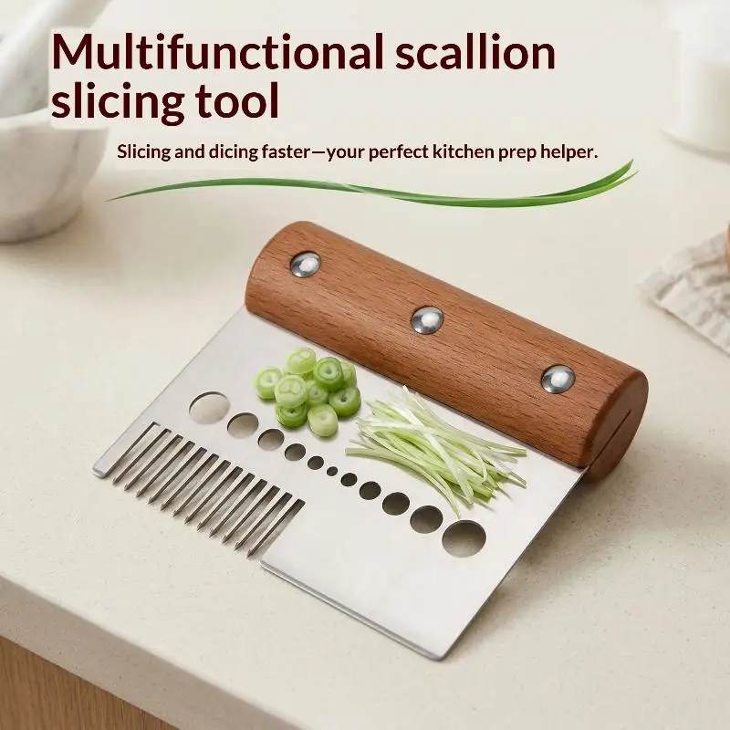 Stainless Steel Scallion Shredder Multifunctional Vegetable Cutter Sharp Grater Slicer Kitchen Tools