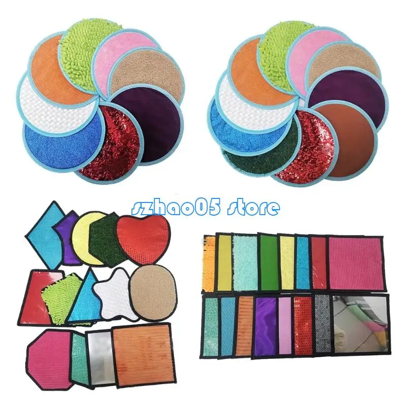 85LE Alfombra desarrollo sensorial Alfombra aprendizaje tela texturizada para niños con autismo