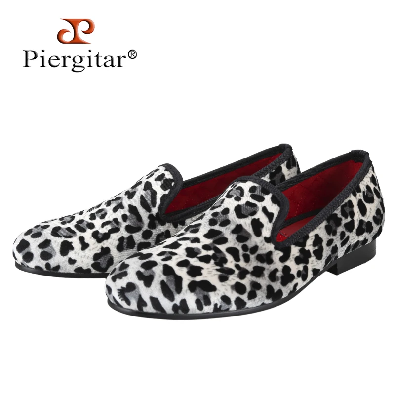 

Новые черные меховые мужские тапочки-лоферы Piergitar с серебряным узором в виде черепов, ручной работы, без застежек, большие размеры, для вечеринок