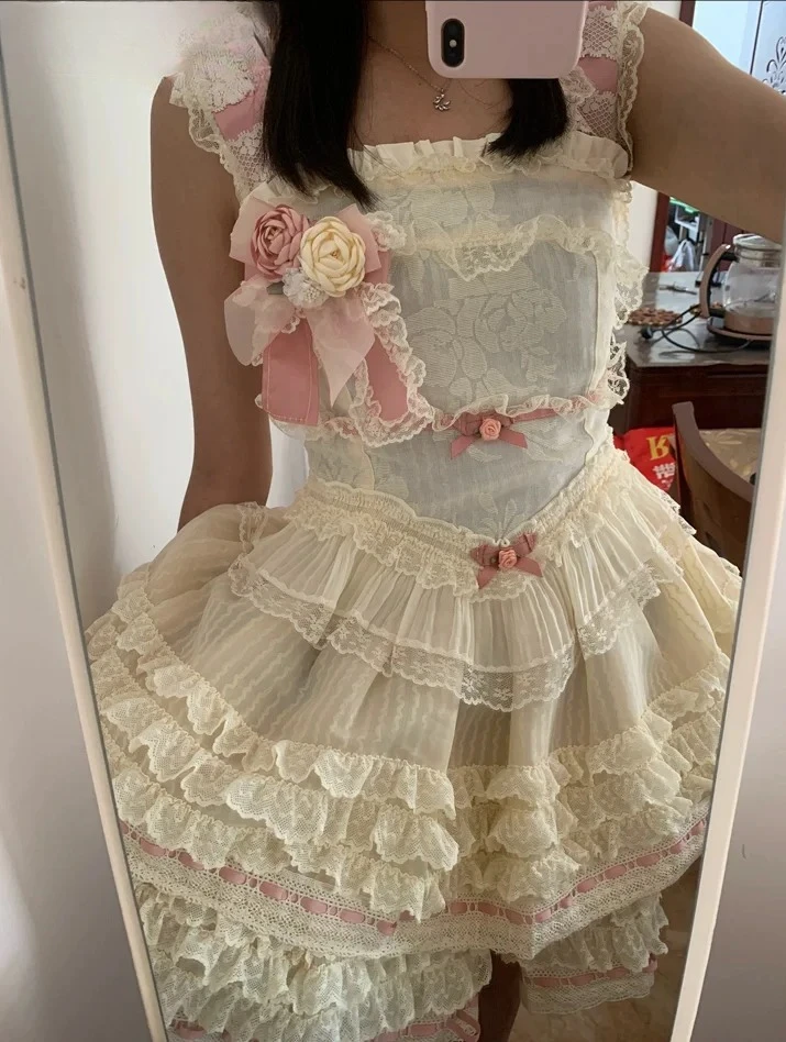 Cintura alta fino ajuste camada suspender vestido verão arco laço doce bonito meninas sem mangas festa de aniversário bolo vestidos curtos