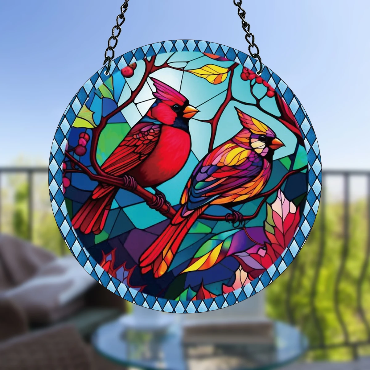 

1PCS Acrylic Hanging Door Sign Decorative Bird Wall Pediments Wall Plaque for Home Window Kitchen Porch Decor