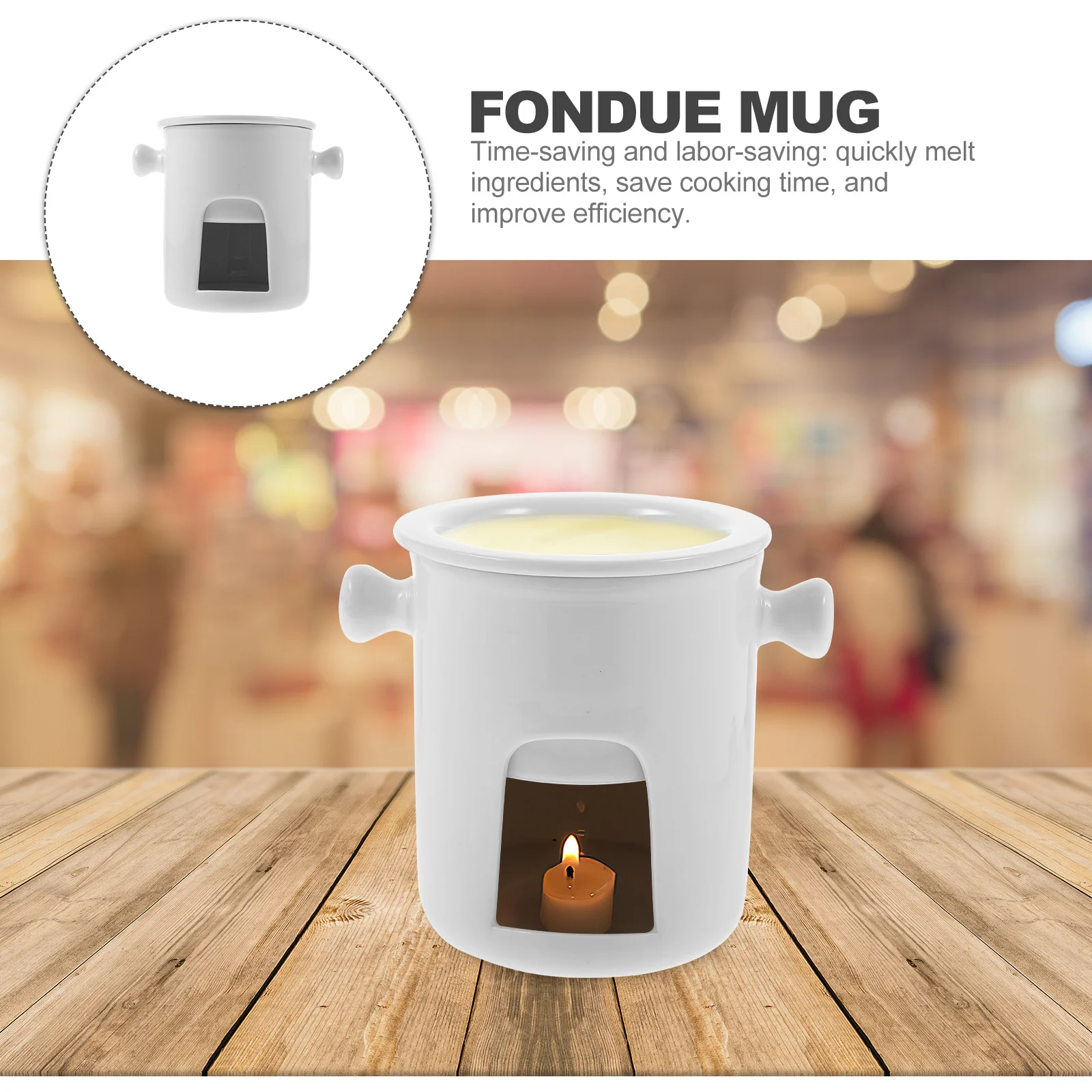 

Ceramic Chocolate Melting Stove Multi-Functional Fondue Pot for Chocolate Butter Cheese Ice Cream Heating Compact Kitchen