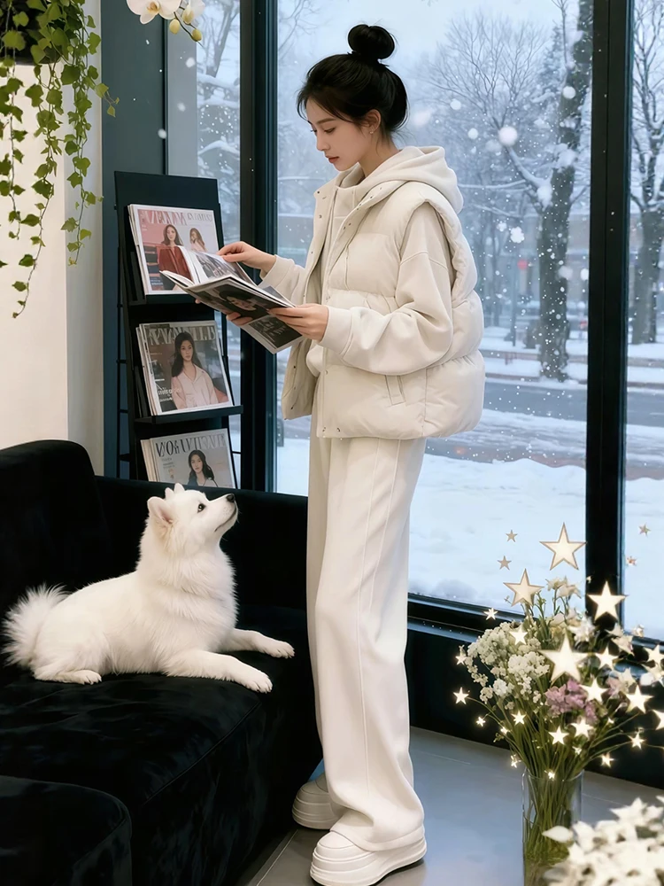 Anti-âge gilet Sweat pantalon de survêtement t-pièce ensemble femmes vêtements de sport décontractés hiver nouveau Sle petite Fraance Sle