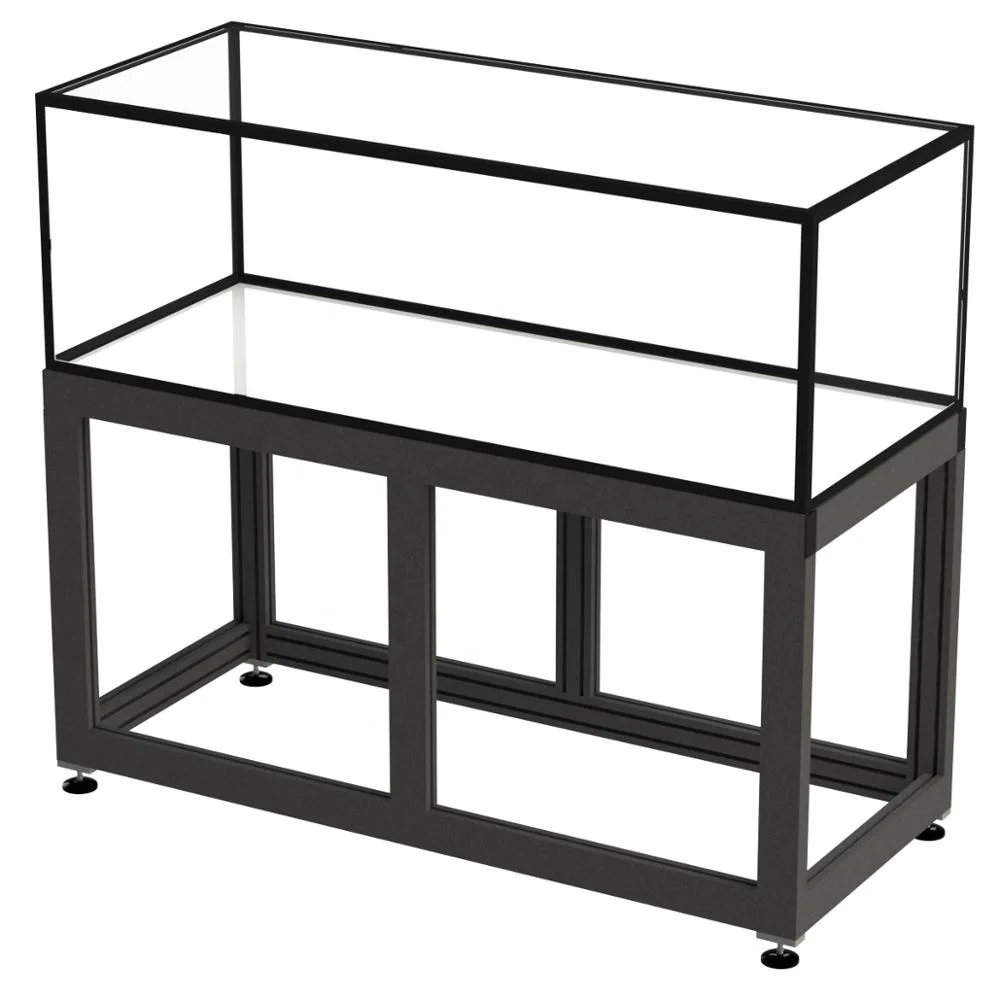 High quality aluminum alloy T-slot extrusion fish tank display stand 3030 4040 series aquarium bracket custom cutting bending