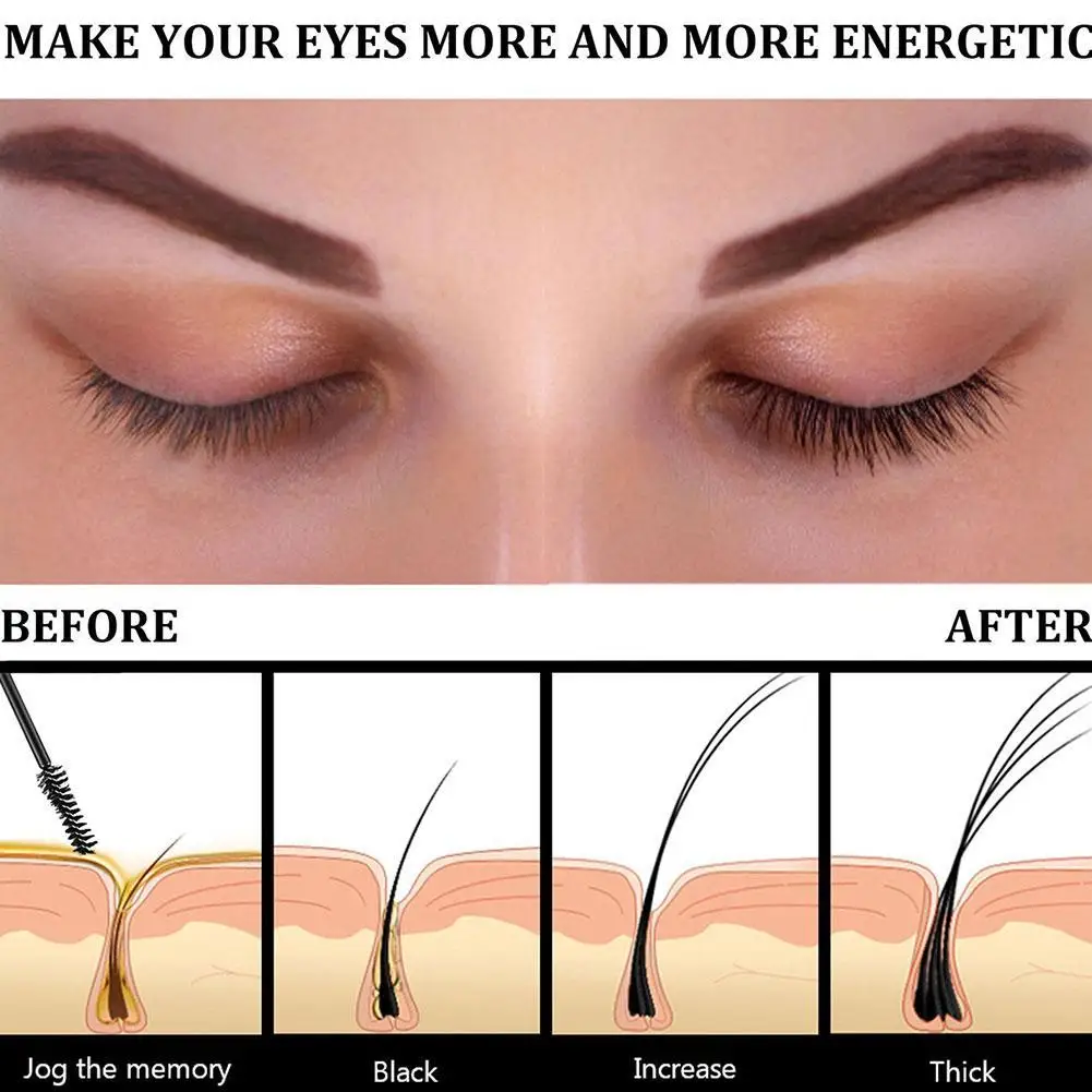 Naturalny olej rycynowy Lash Boost Lash Growth Oil Eyelash Primer Oil rycynowy Eyebrow Lash Boost To Grow Lashes For Women S2P7