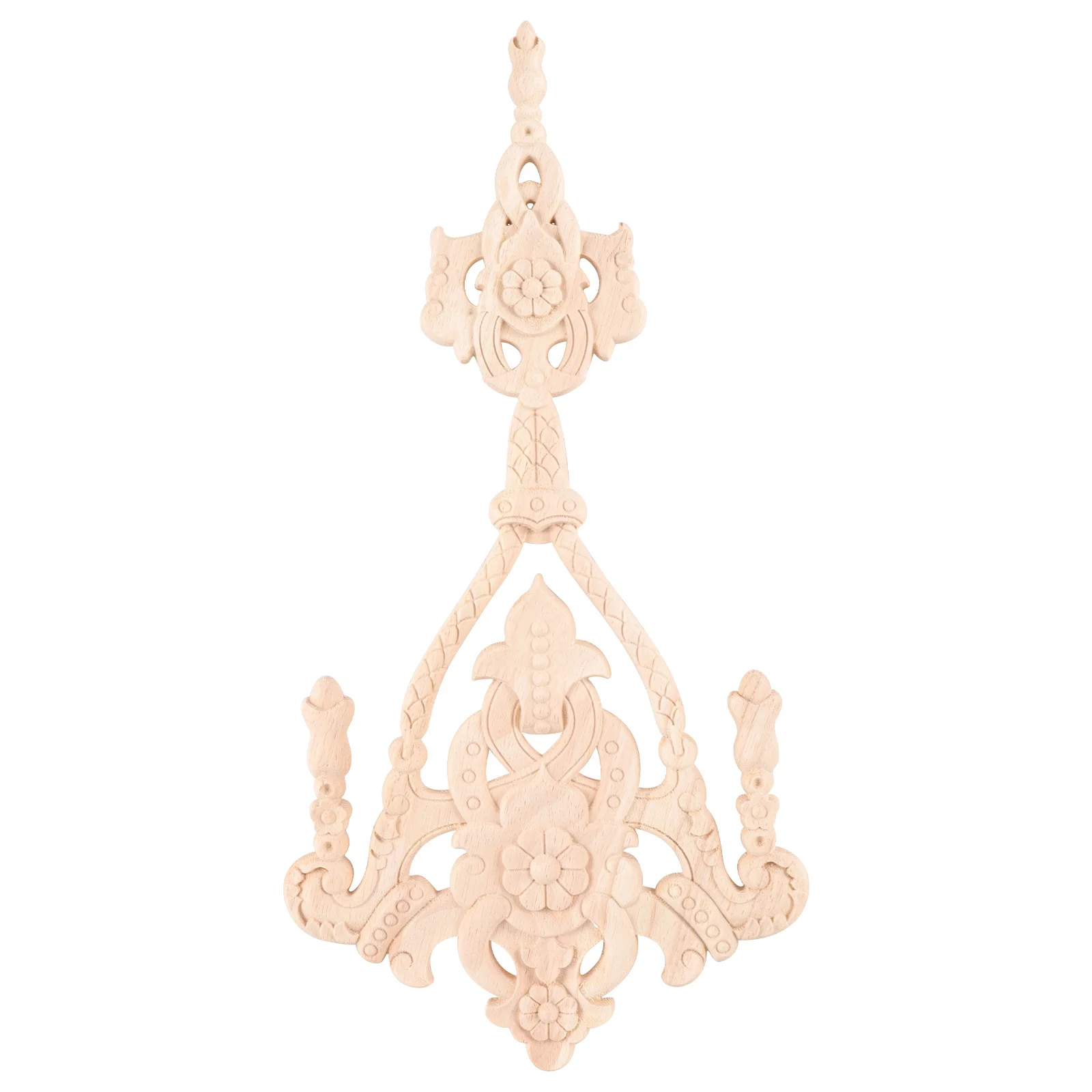 

Wooden Applique Wood Carved Onlay Furniture Decoration Easy Installation for Doors Cabinets Artistic Woodcarving Crafts