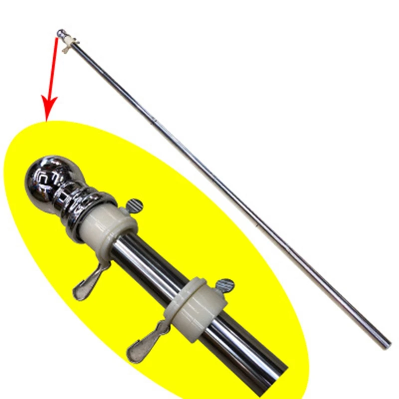 AT02-1.8M Telescopic Flag Pole Flagpole Guide Banner Flag Pole Set Stainless Steel Flagpole With Buckles