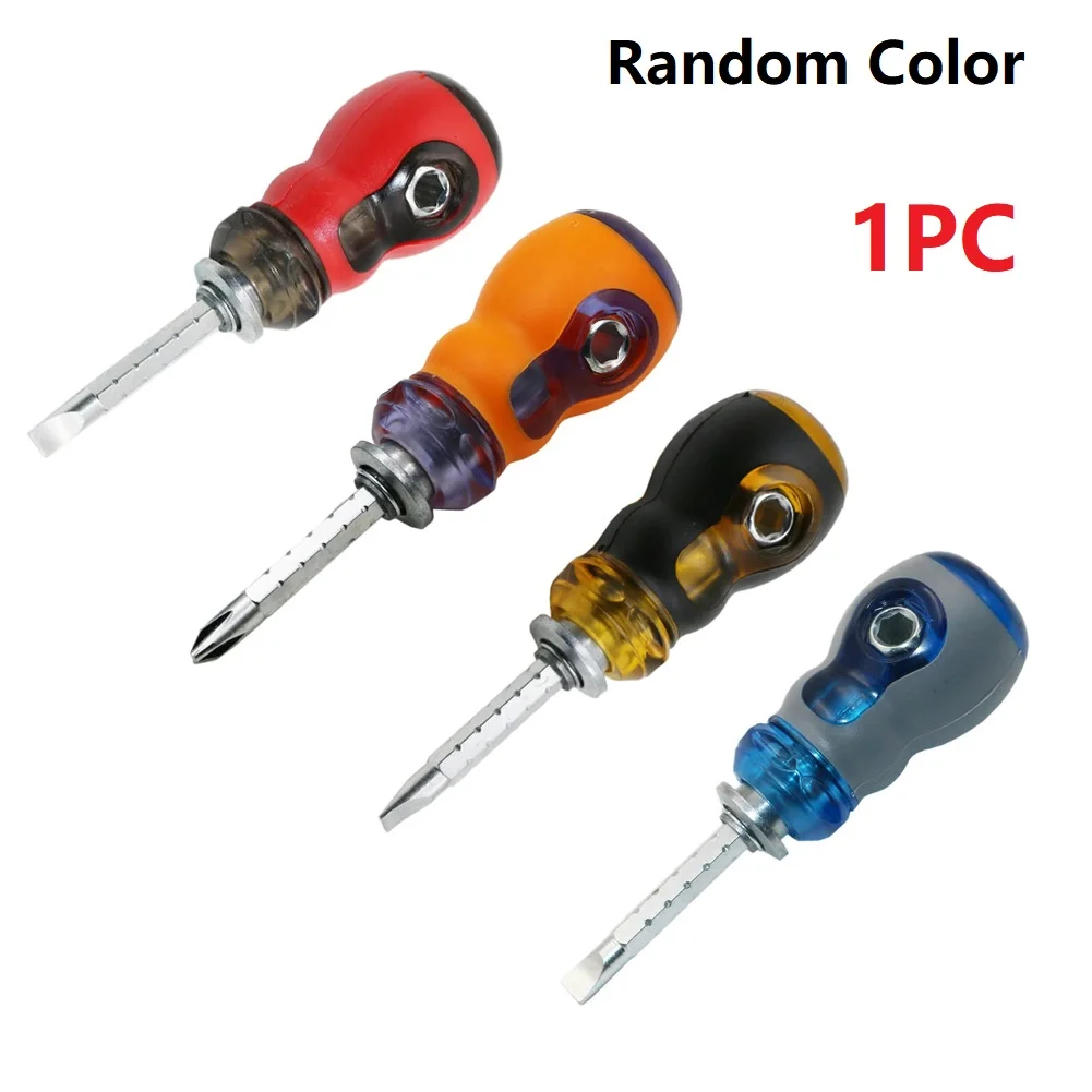 Scalable Screwdriver More Labor-saving Chrome Vanadium Steel Easier Hanging Mini Dual Purpose Short Distance Home & Garden