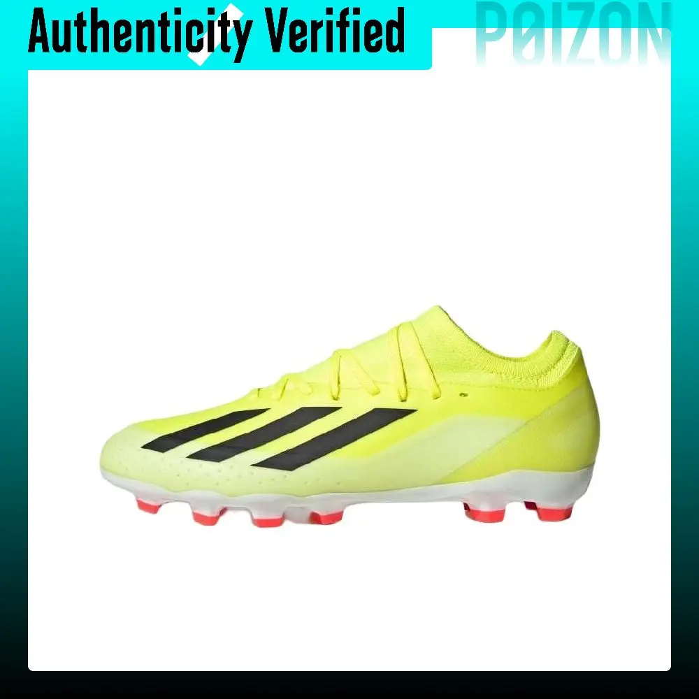Adidas X CRAZYFAST AG (Artificial Ground) Slip-Resistant Abrasion-Resistant Soccer Shoes Unisex Yellow IF0696