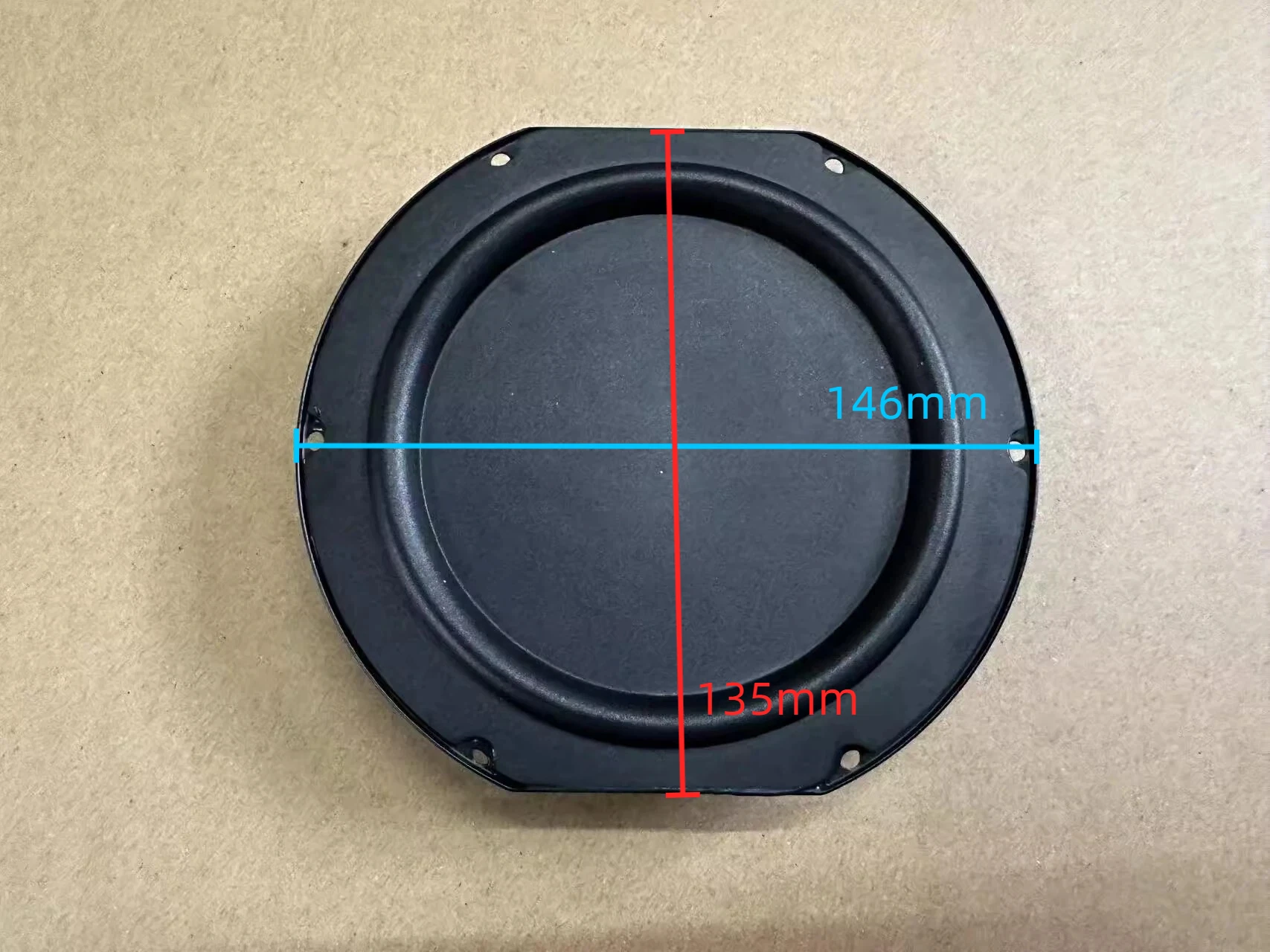 2PCS GHXAMP High-Performance 5-Inch Metal Flat Panel Passive Radiator with Mounting Brackets (For 4-6.5" Speakers,146*135mm)