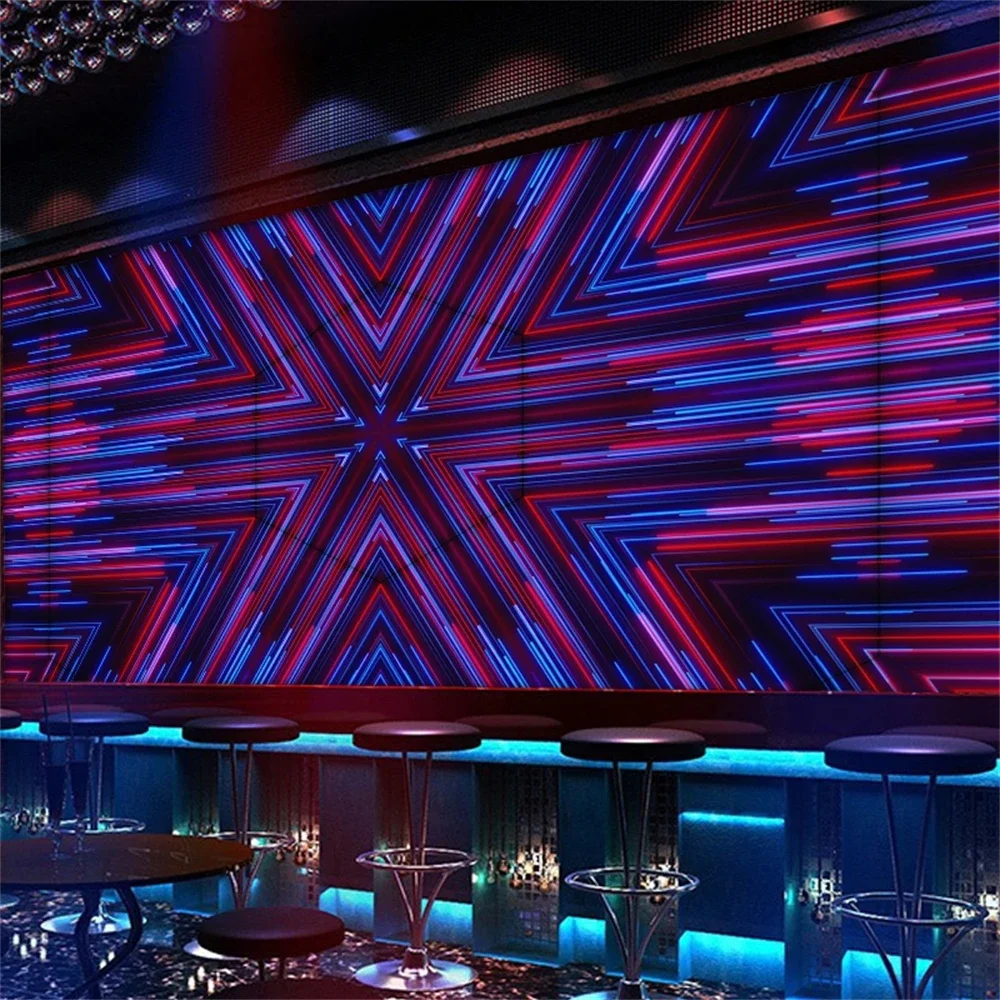 

Индивидуальные обои для KTV, клубных домов, караоке-залов, киберспортивных интернет-баров: геометрические фоновые настенные панно, светоотражающие наклейки на стену
