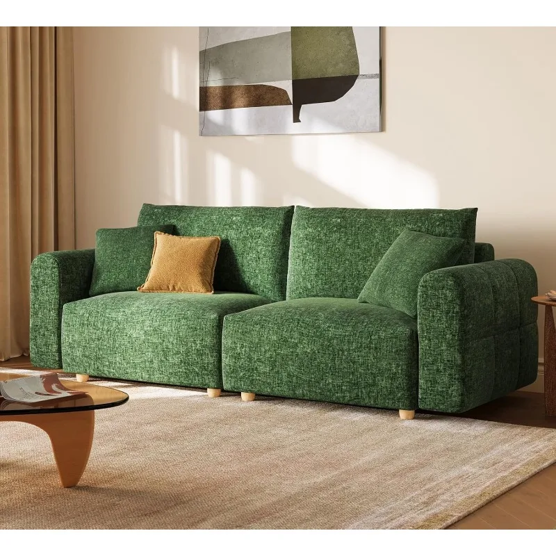 

POPULAR.Modular Sectional Cloud Couch, 91" Ultra Soft Loveseat with Large Seat and Wide Armrest, 2 Seater Comfy Sofa