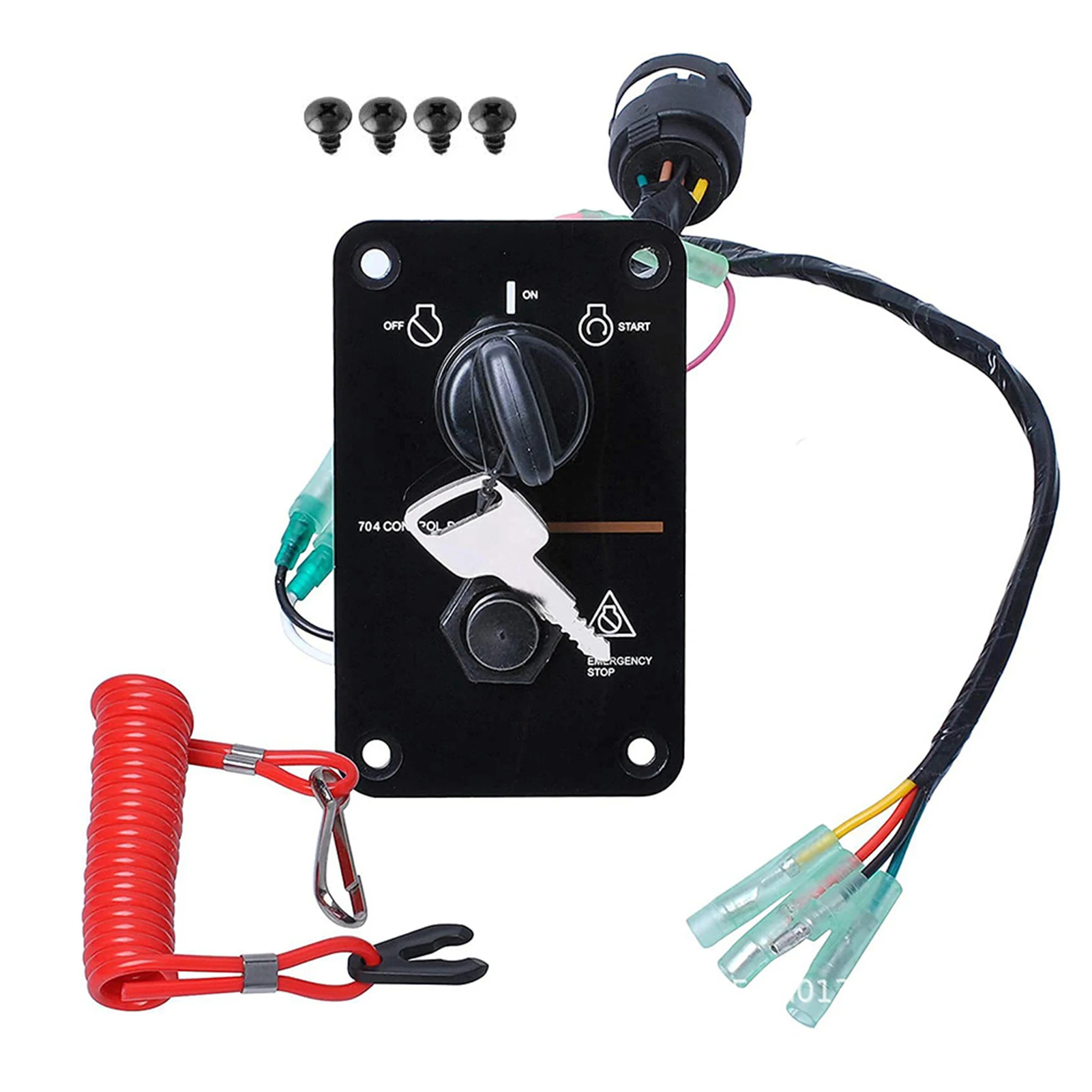 

Outboard Single Engine Key Switch Assembly Panel Fits 704-82570-12-00 704-82570-12-00 Durable