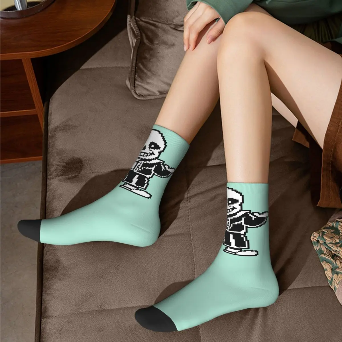 Sans-Unisex Windproof Happy Socks, Undertale Estilo, Crazy Sock, Inverno, Rua, 1