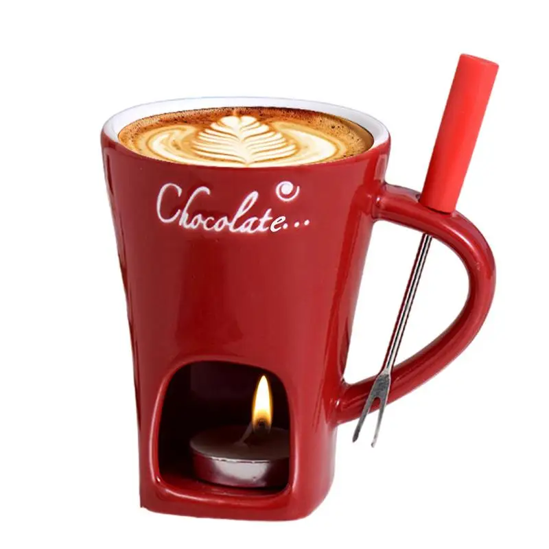 New 130ML Fondue Mug Chocolate Melting Cup Coffee Cup Butter Melt Pot For Dessert Home Anniversary Birthday Cooking Appliances