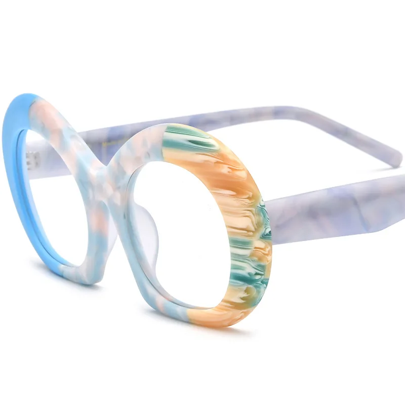 

Cat-eye acetate glasses frame same style for men and women can be equipped with myopia anti-blue light glasses frame