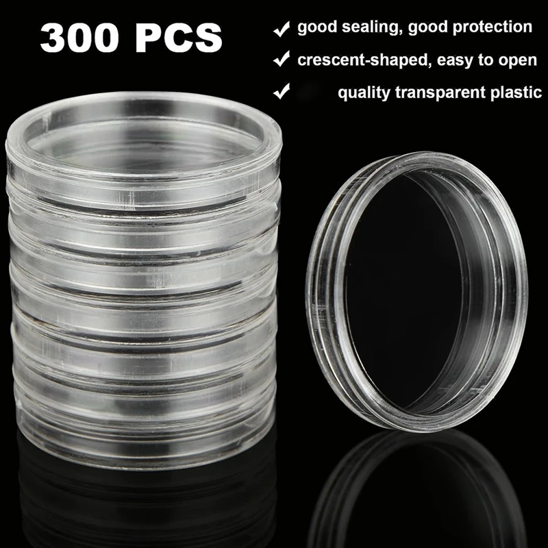 Coin Capsules Box Plastic Coin Holders With Foam Protect Gasket(17/20/25/27/30Mm)