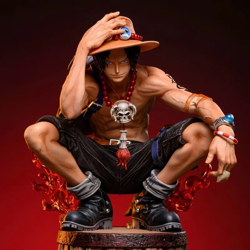 Personality cartoon anime One Piece Ace boy new trendy toy model peripheral collection character figure ornaments toy gifts