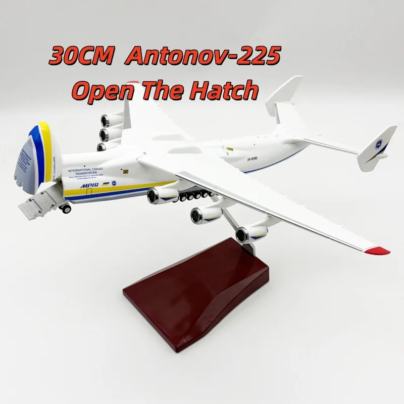 New 30cm Cabin Door Openable Antonov AN-225 Mriya Cargo Plane Model Adults Fun Airplane Model Kit For Collections Displays