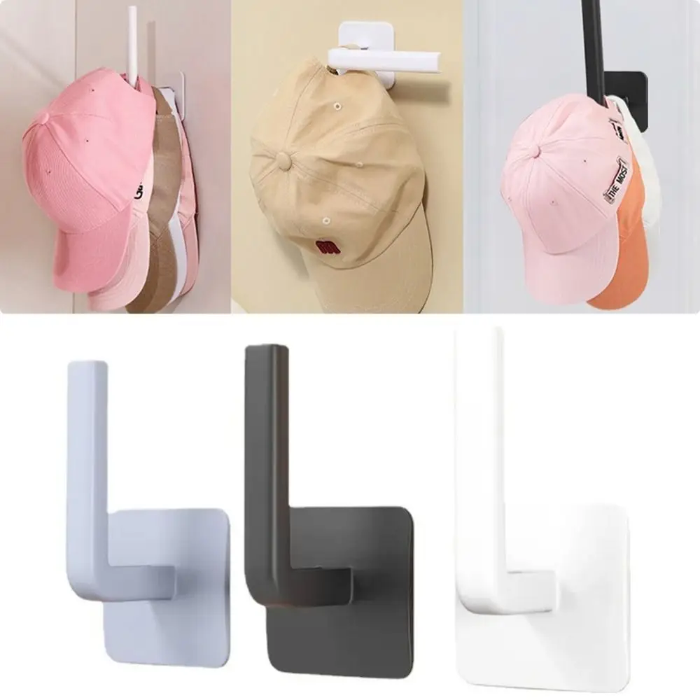 1Pcs New Storage Organizer Hat Rack No Drilling Kitchen Wall Cap Hook Holder Adhesive Baseball Cap Hanger for Door Closet