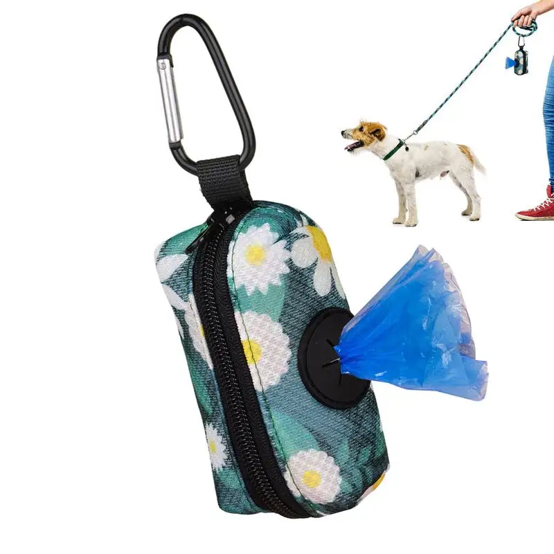 Poop Bag Holder Poop Bag Dispenser With Graphic Print Poop Bag Dispenser Doggy Waste Bags Portable Doggie Bag Holder For Travel