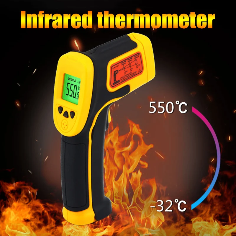 Infrarood Thermometer Lcd Display No-Contact Digitale Thermometers Voor Indoor Outdoor Industrie AS530