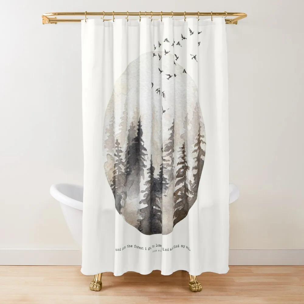 

Into The Forest I Go - Spirituality, Boho, Nature Lover, Calm, Outdoors, Hiking Shower Curtain Bathroom Showers Curtain