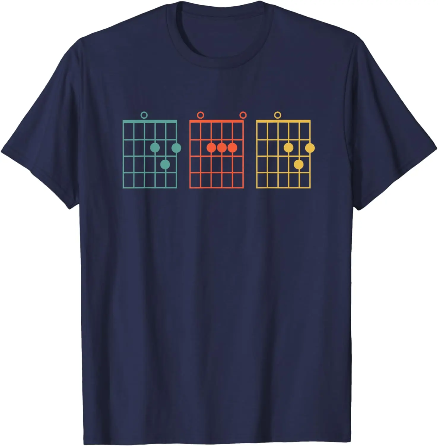 Guitar Chord Musical Note Dad Written Retro Vintage Father T-Shirt