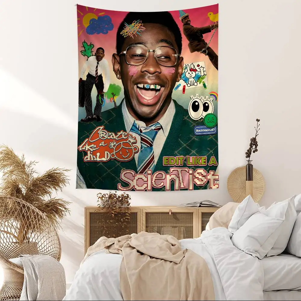 مغني الراب تايلر الخالق الهبي الجدار الشنق المفروشات لغرفة المعيشة المنزل النوم ديكور ديكور فني للمنزل