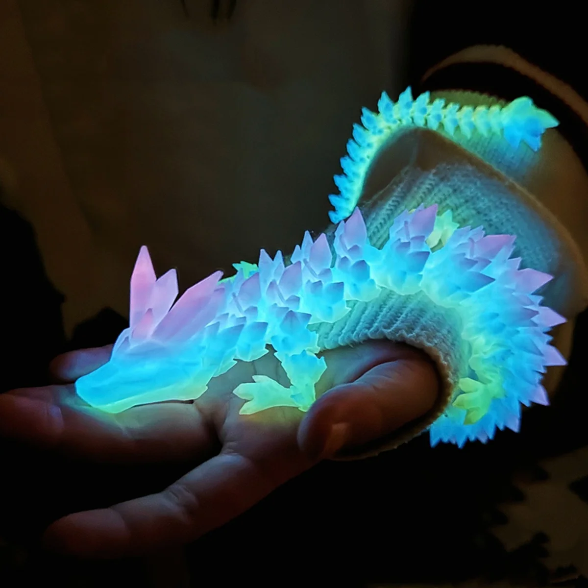 Adorno de dragón impreso en 3D, decoraciones de dragón artificiales simuladas de 22/30/45cm, adorno luminoso de escritorio, regalos para fiestas y festivales
