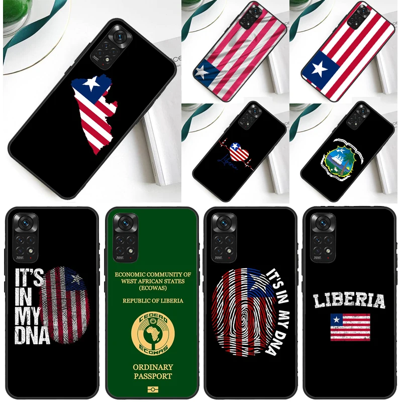 Liberia Flag Case For Xiaomi Redmi Note 13 Pro 14 12 9 10 11 Pro 10S 11S 12S Redmi 10C 13C 14C 12C Cover