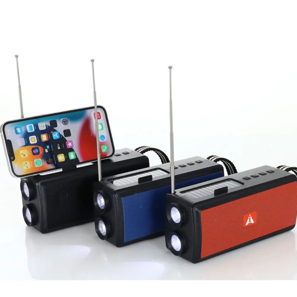 

Mini Solar Power Radio Solar Charging with LED Flashlight Bluetooth Speaker High Quality Multifunctional Small Wireless Speaker