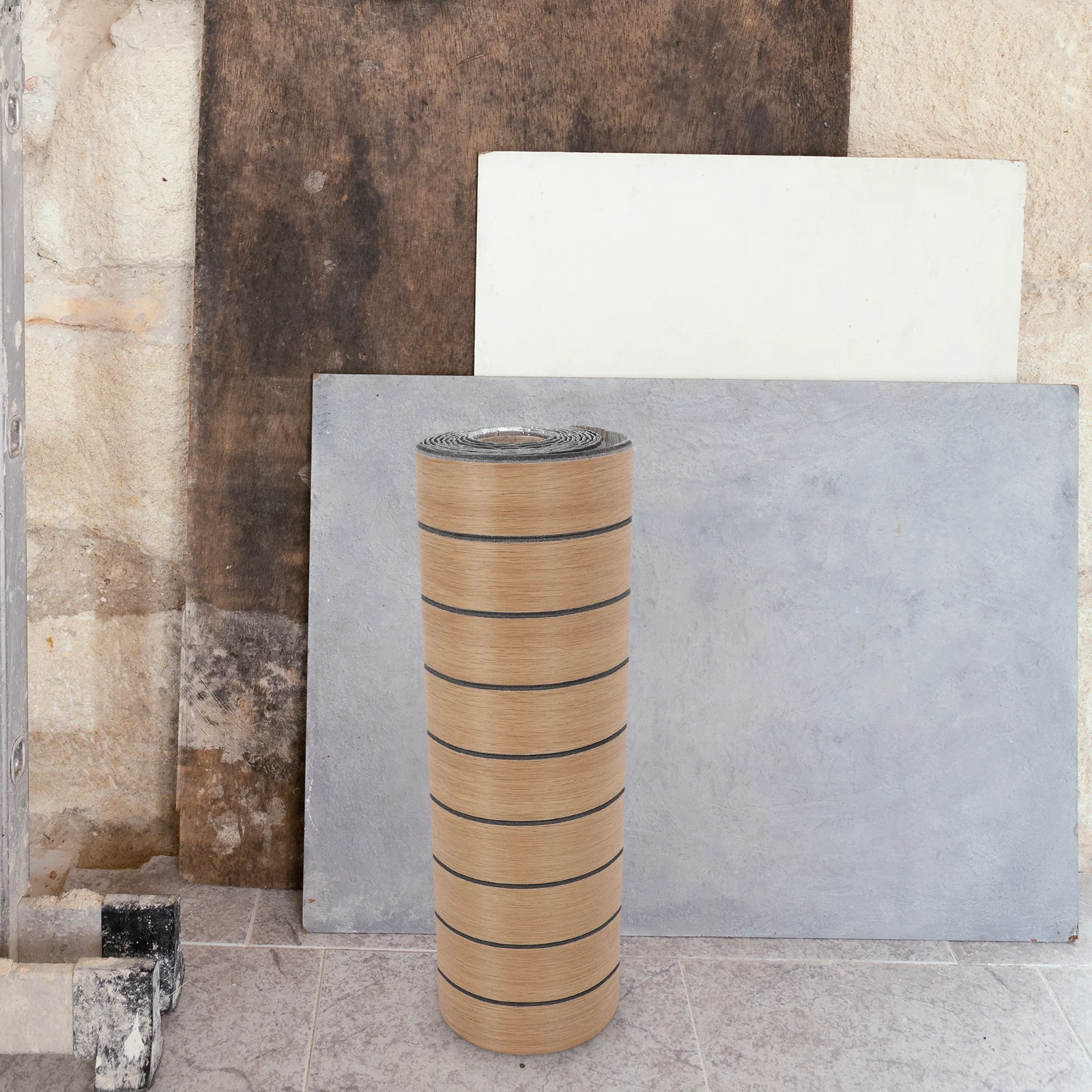 

3D Wall Panel Peel and Stick Slat Wallpaper 300x40cm Waterproof Self-Adhesive Textured Wall Covering for Bathroom Bedroom