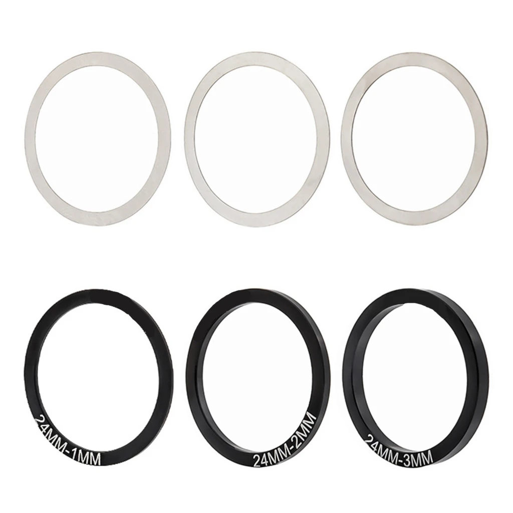 

6lots Good Quality Aluminum Bottom Brackets Spacers Bicycles Cranks Washers for Enhancing Cycling Performances